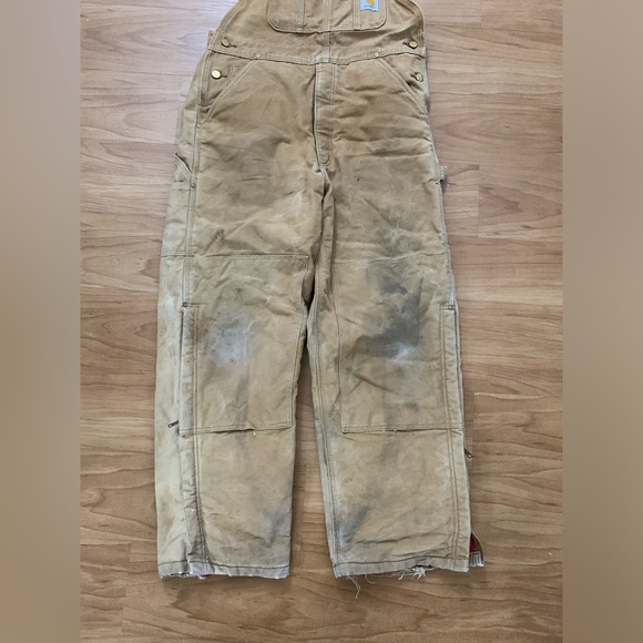 🏷️Vintage Carhartt Double-Knee Insulated Workwear Overalls (36x30) - Picture 4 of 11